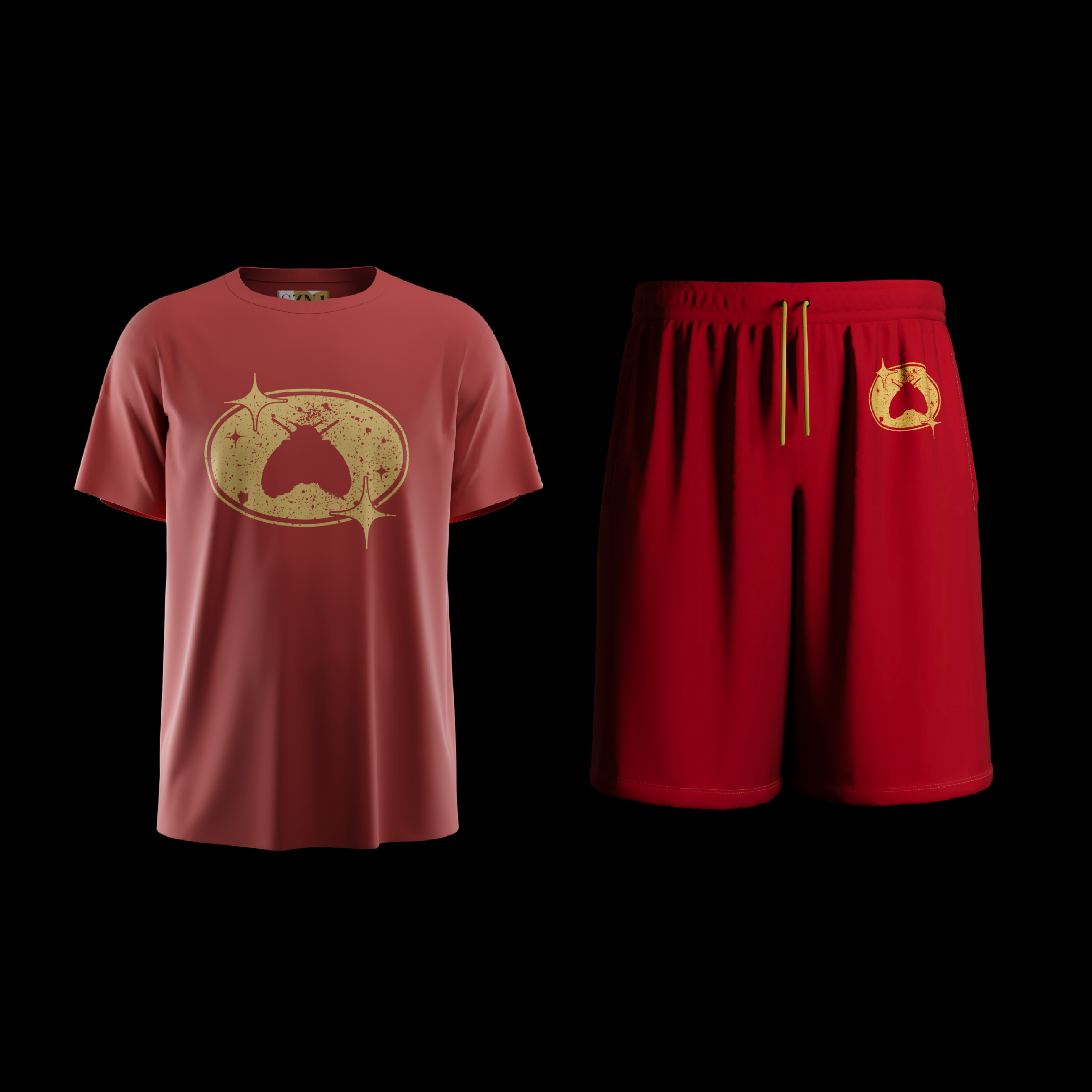 SZN 1: Hidden Matters | Red Bundle (T-Shirt + Shorts)