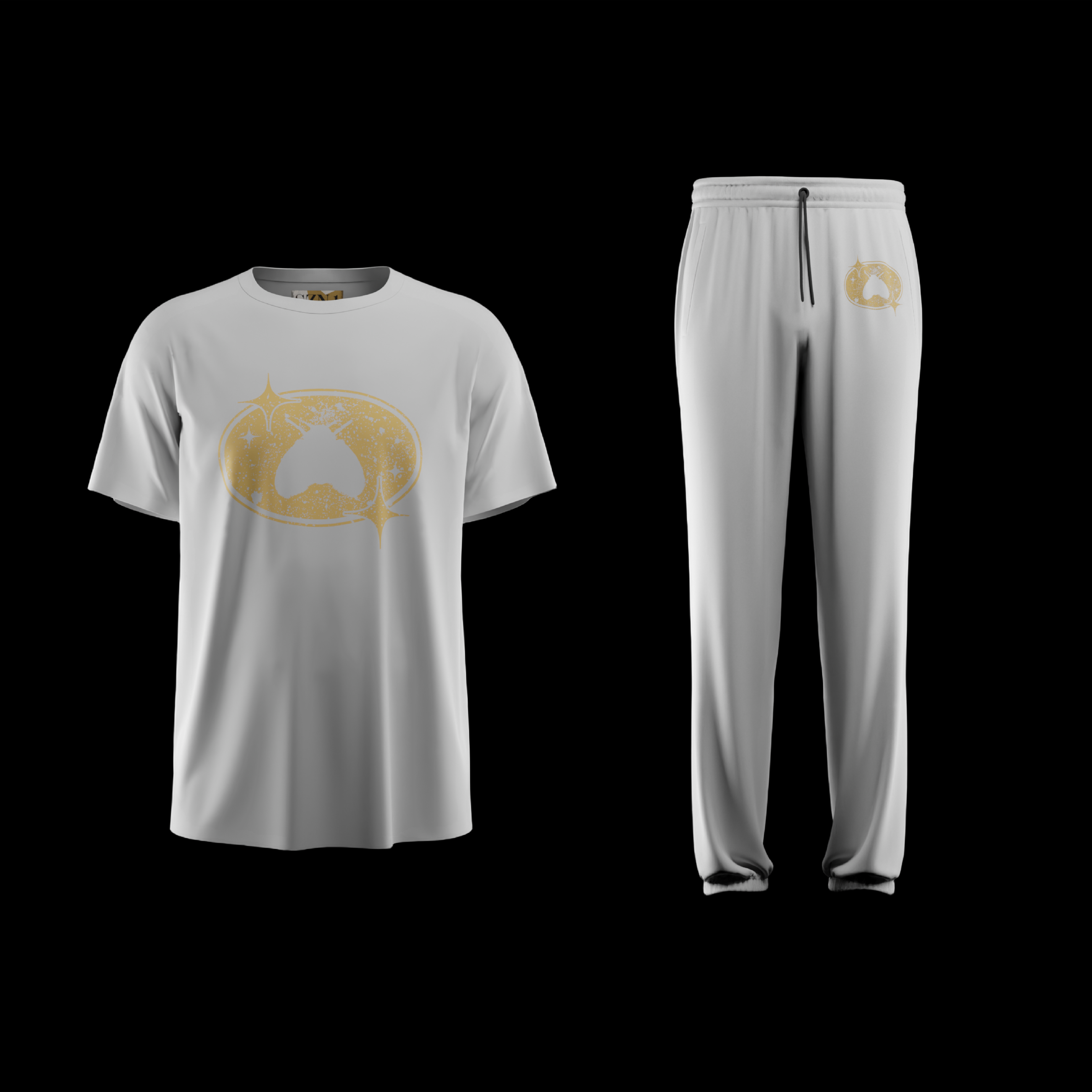 SZN 1: Hidden Matters | White Bundle (T-Shirt + Sweatpants)